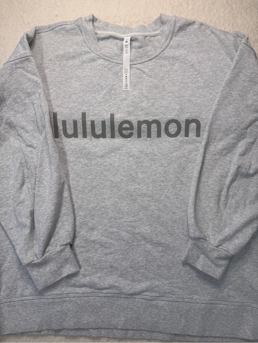 lululemon athletica Gray Logo Crewneck Sweatshirt